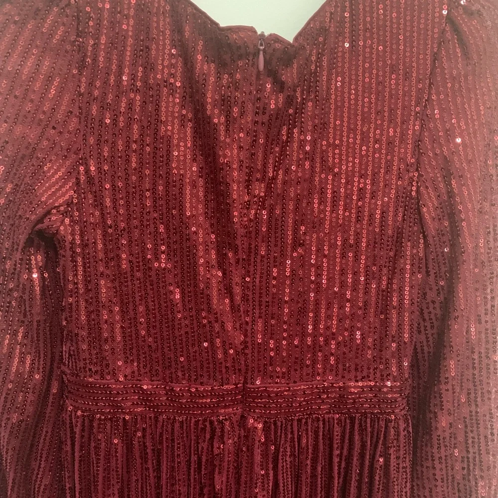 Elegant Red Sequin Gown - Picture 8 of 8